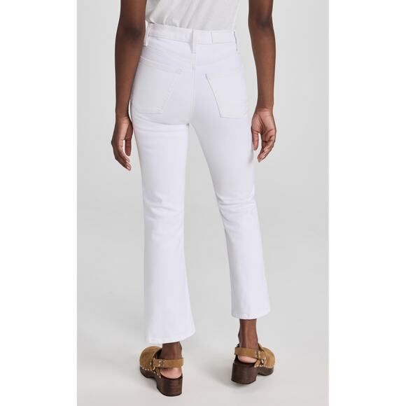 RE/DONE NWT 70s Crop Boot Jeans White Denim Size 31 High Rise Recycled Levi’s - Picture 3 of 8